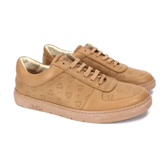 MCM Terrain Visetos Croissant Brown Low Top Logo Leather Sneakers 11 /44 NEW MCM Women main image 4